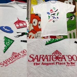 1990 Saratoga Race Track t shirt Sz XL super soft
